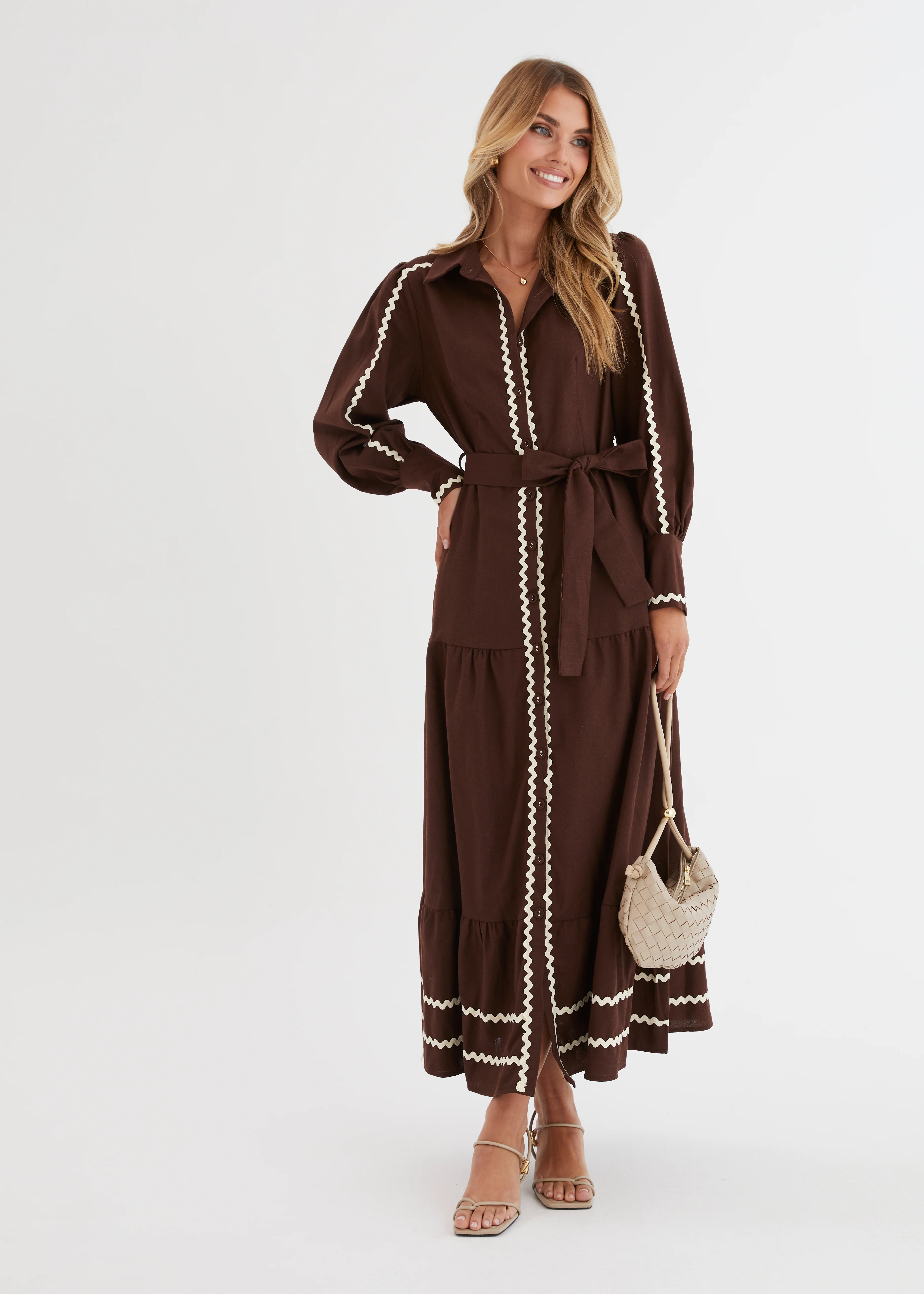 Jordana Maxi Dress - Espresso - Honorern