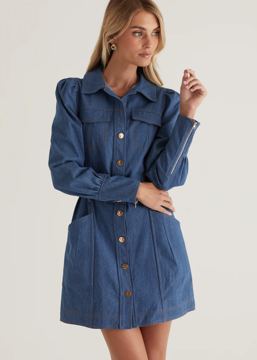 Domisco Dress - Light Blue - Honorern