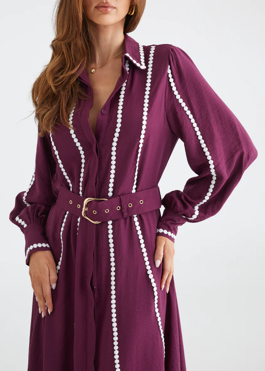 Nevaeh Maxi Dress - Plum - Honorern