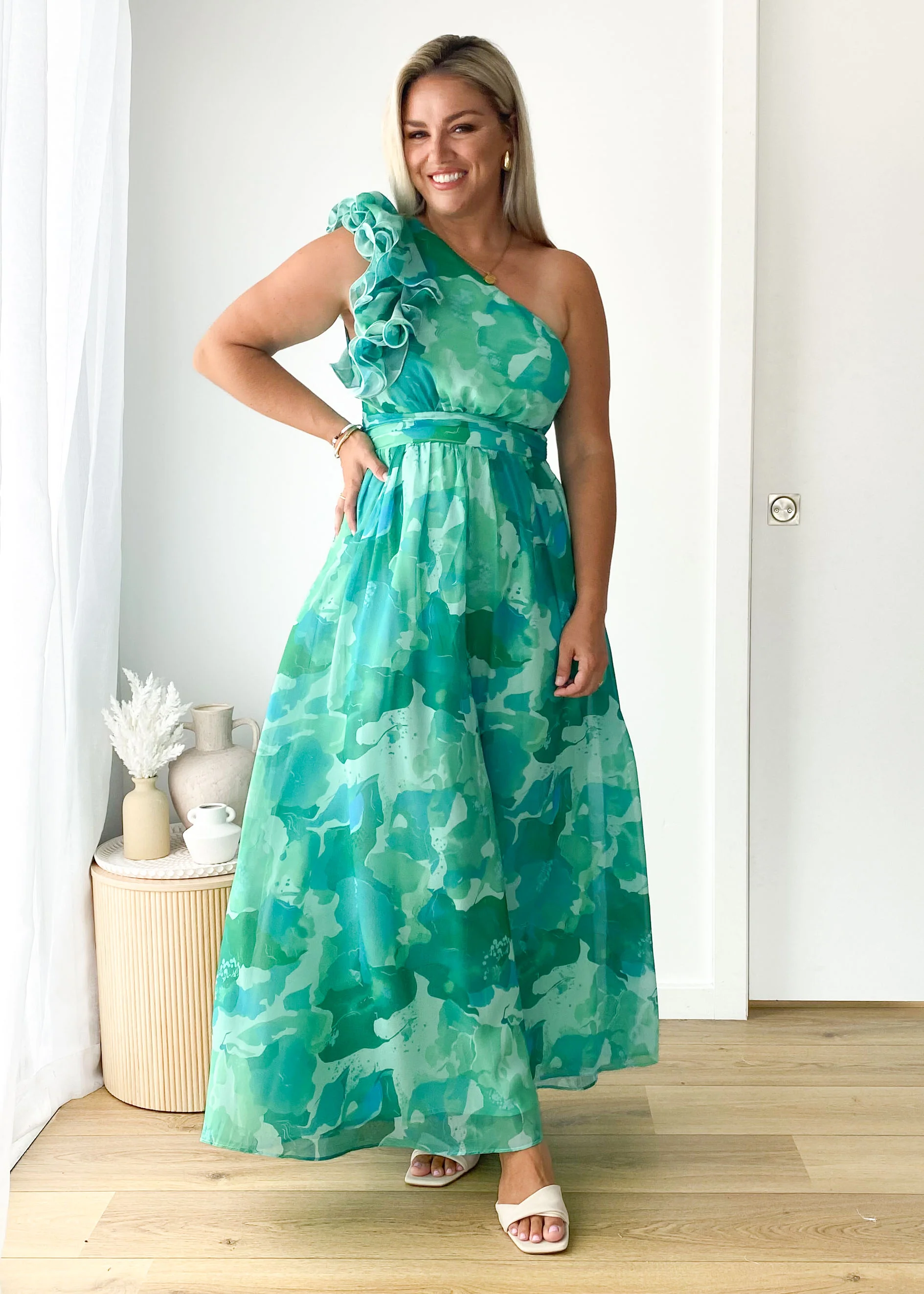 Layana Maxi Dress - Green Rush - Honorern