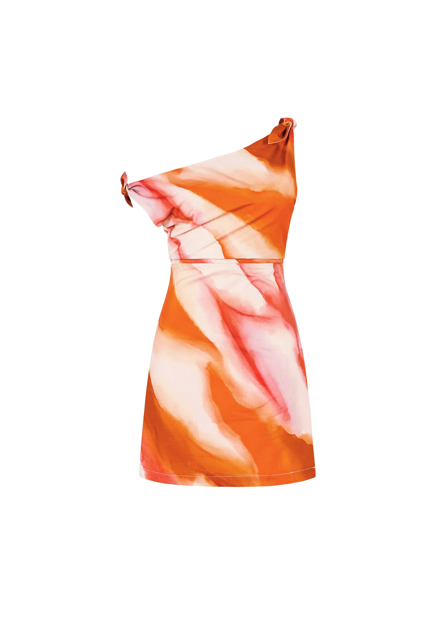 Cairo One Shoulder Dress - Amber Tie Dye - Honorern