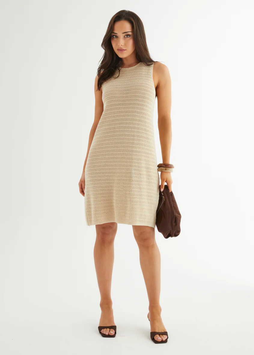 Kerena Knit Dress - Natural - Honorern