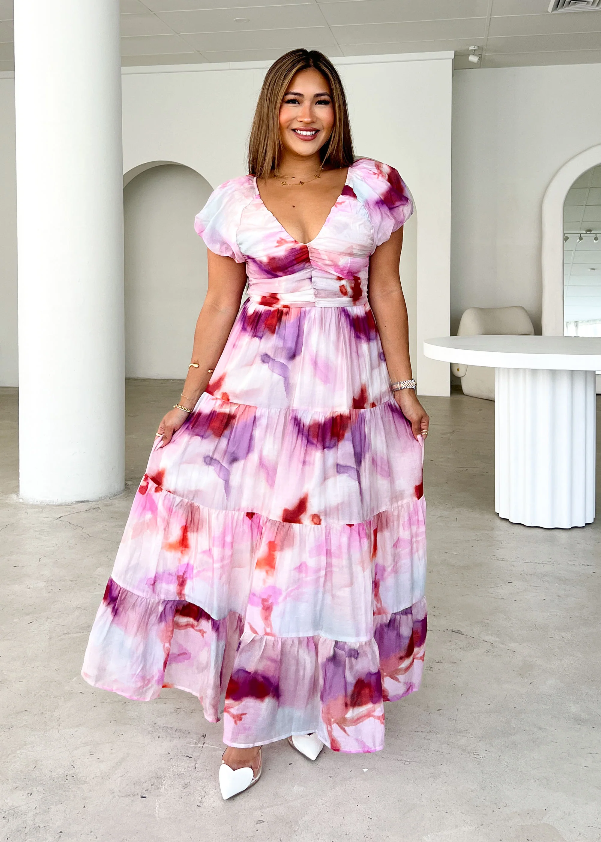 Sahnee Maxi Dress - Pink Haze - Honorern