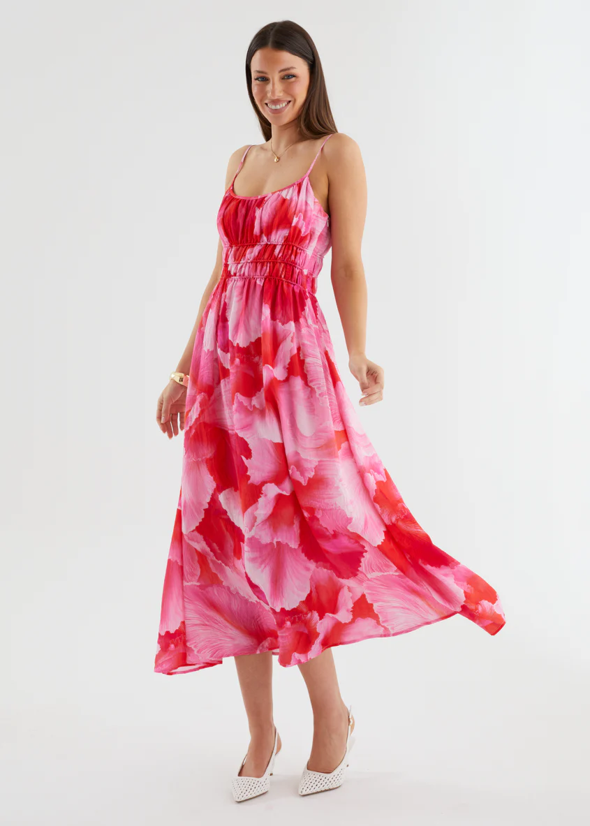 Rylie Maxi Dress - Strawberry Abstract - Honorern