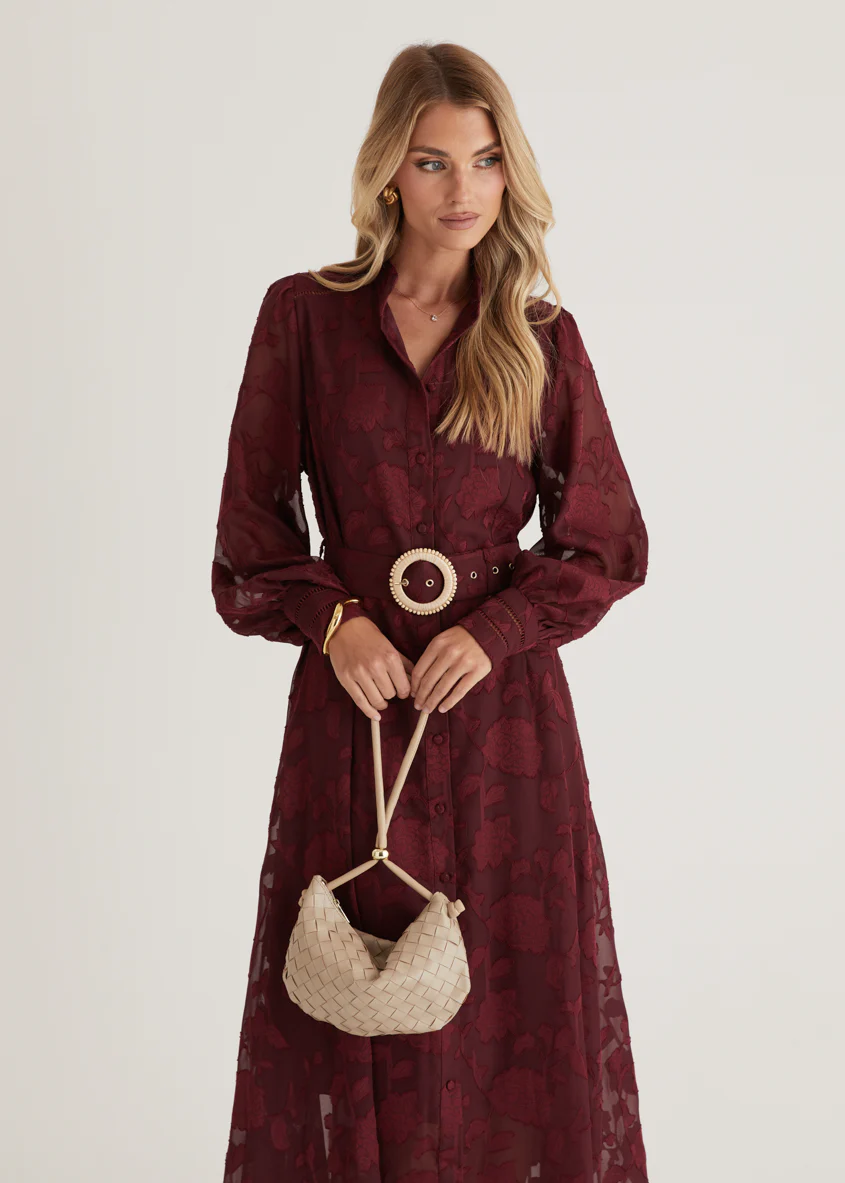 Roxi Maxi Dress - Wine - Honorern