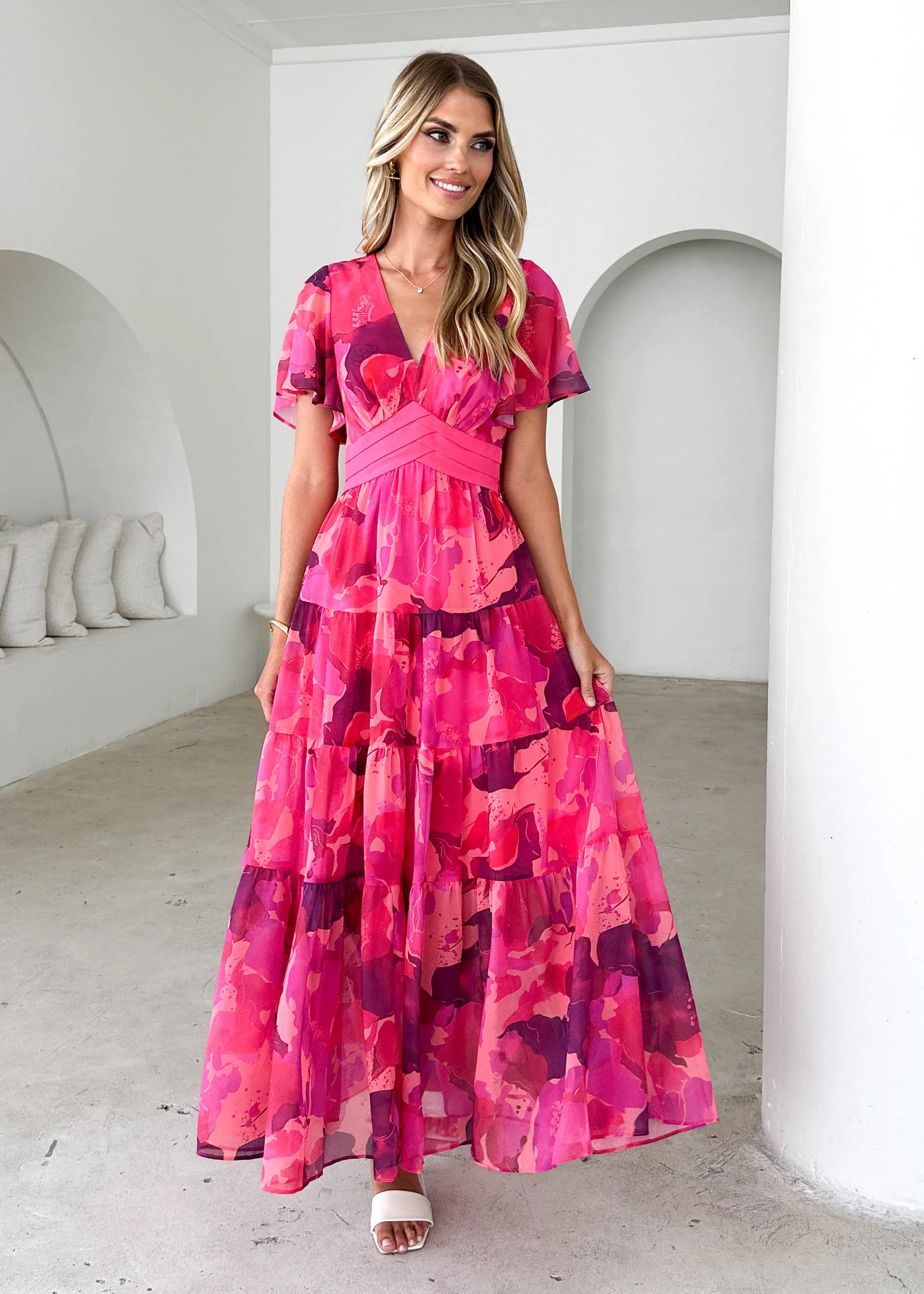 Gracelands Maxi Dress - Magenta Rush - Honorern