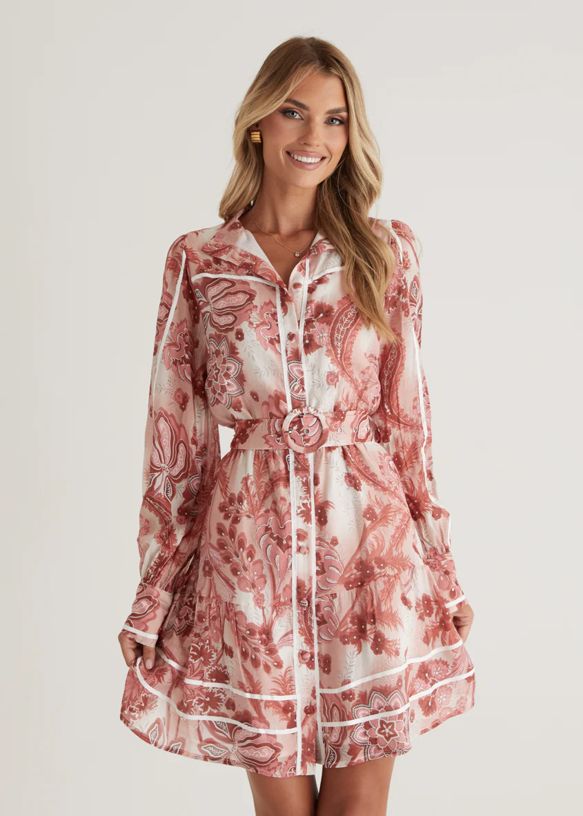 Atwood Dress - Wine Paisley - Honorern
