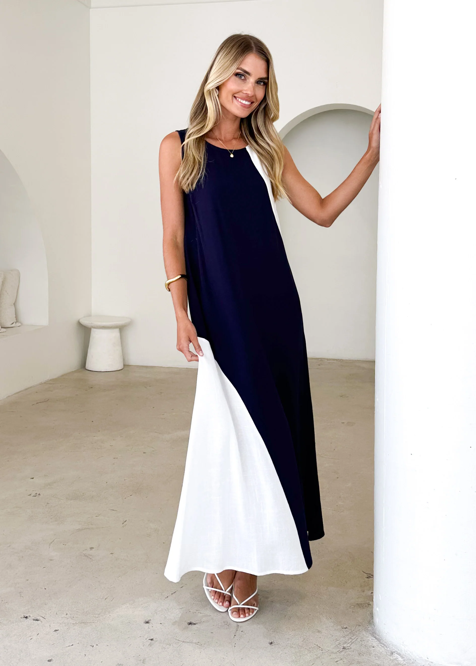 Pollyanna Maxi Dress - Navy - Honorern