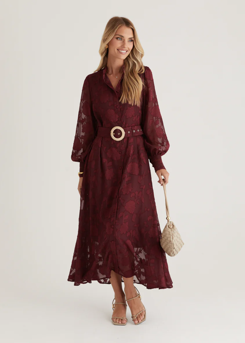 Roxi Maxi Dress - Wine - Honorern
