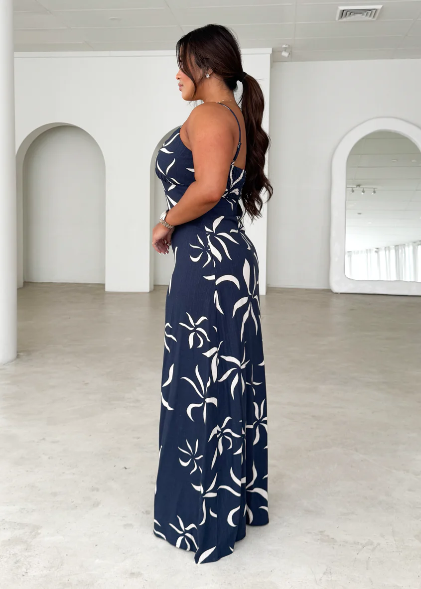 Cavalier Maxi Dress - Navy Ayana - Honorern
