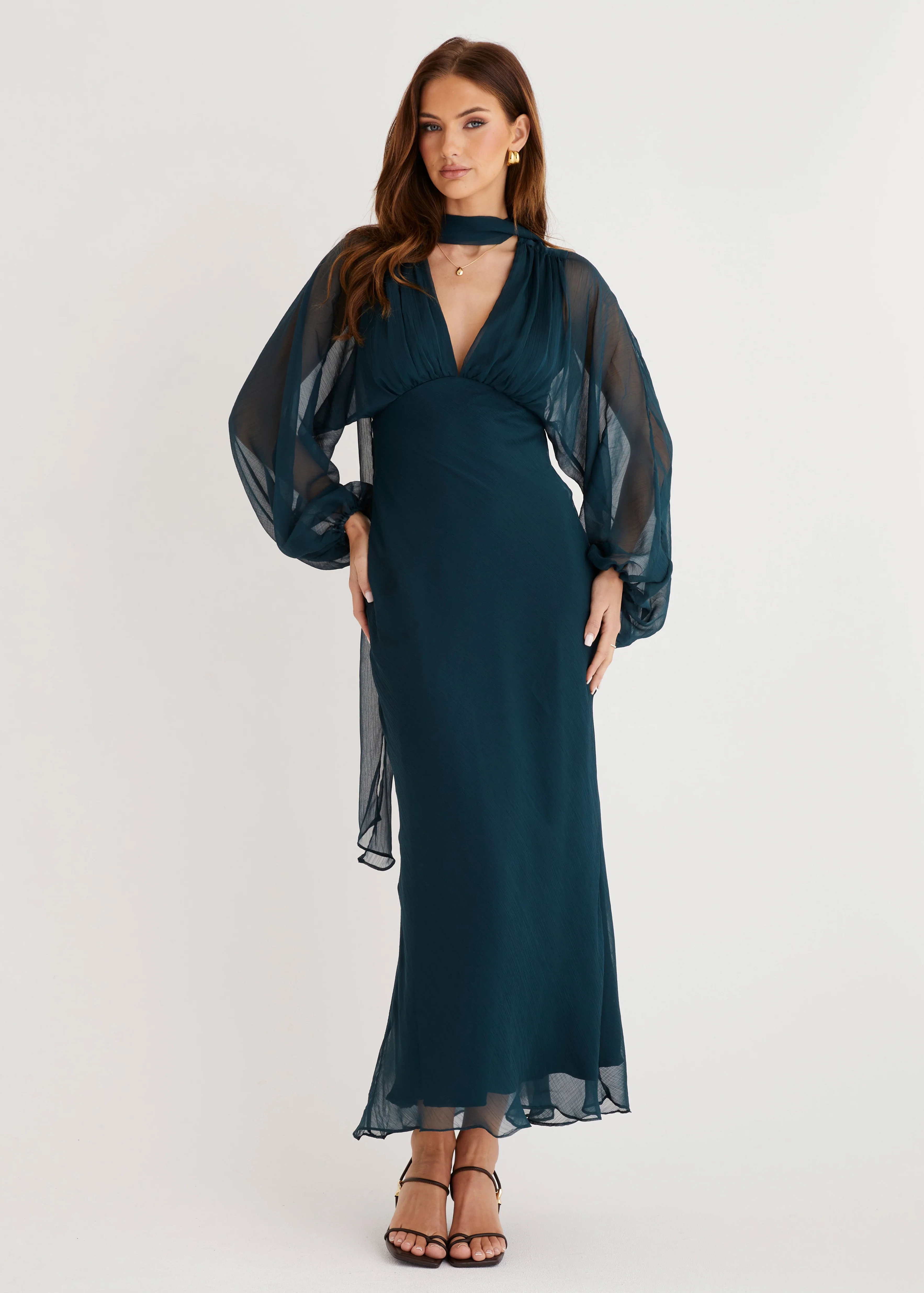 Rosabella Maxi Dress - Teal - Honorern