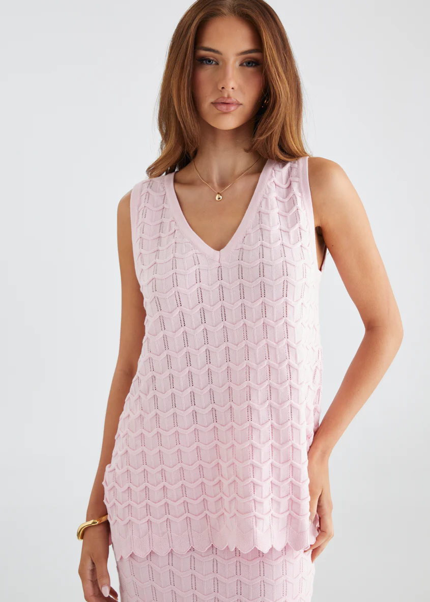 Nerida Knit Top - Pink - Honorern