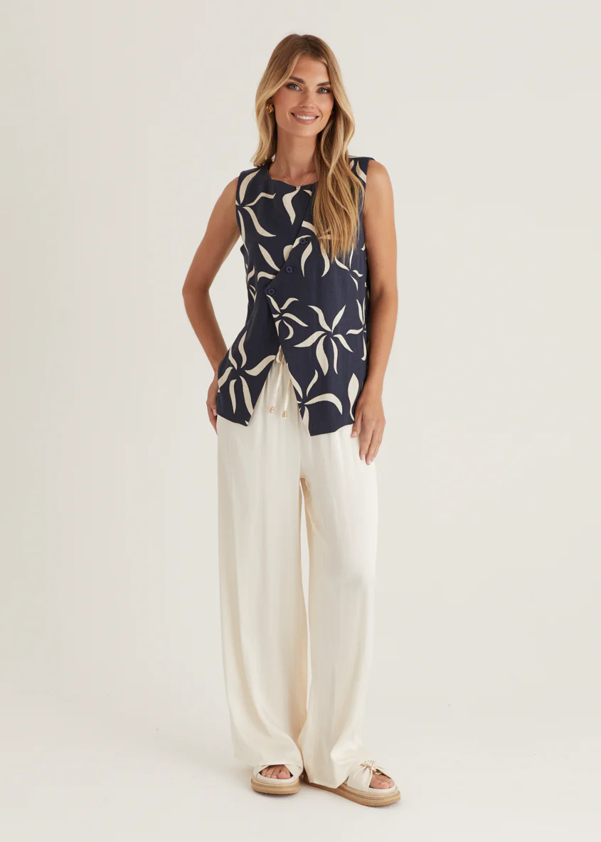 Hunter Vest Top - Navy Ayana - Honorern