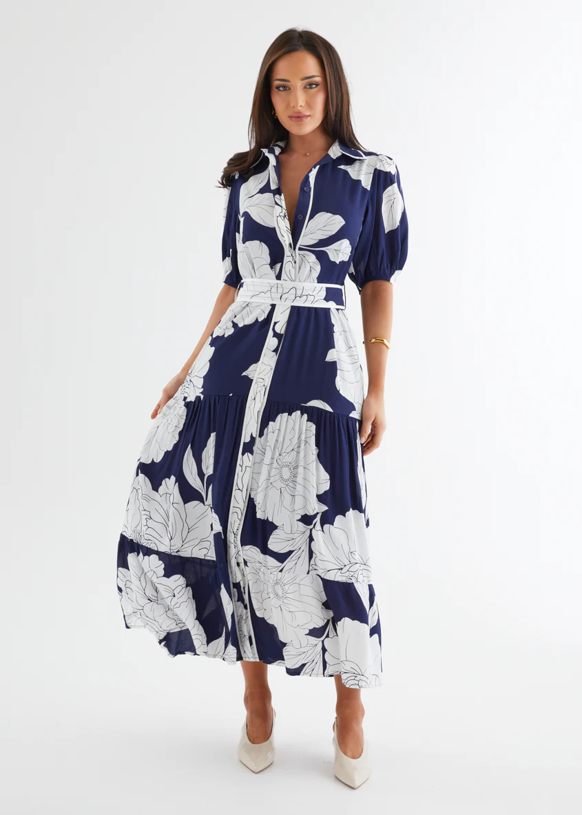 Miranda Maxi Dress - Navy Bloom - Honorern