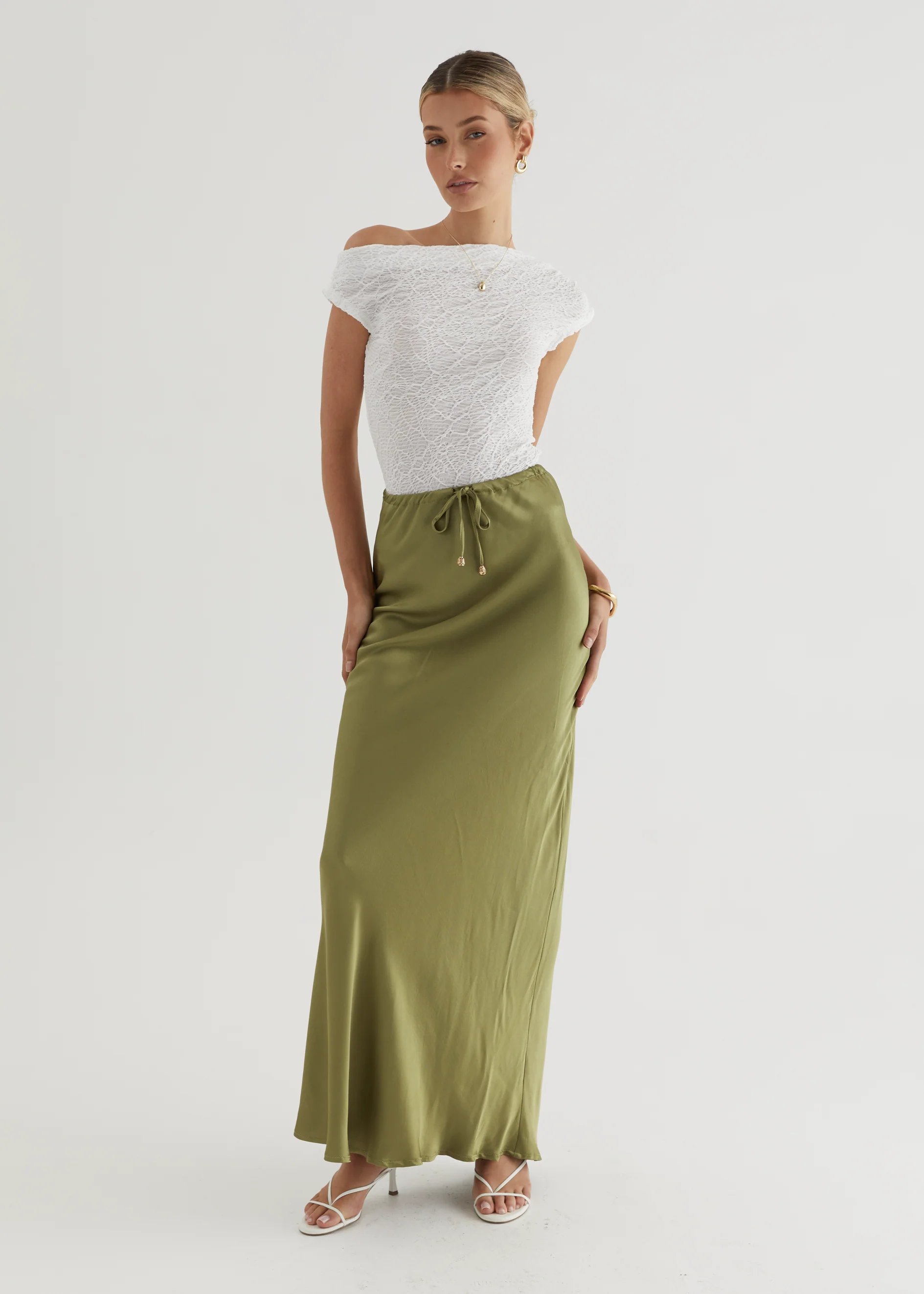 Sasha Maxi Skirt - Olive - Honorern