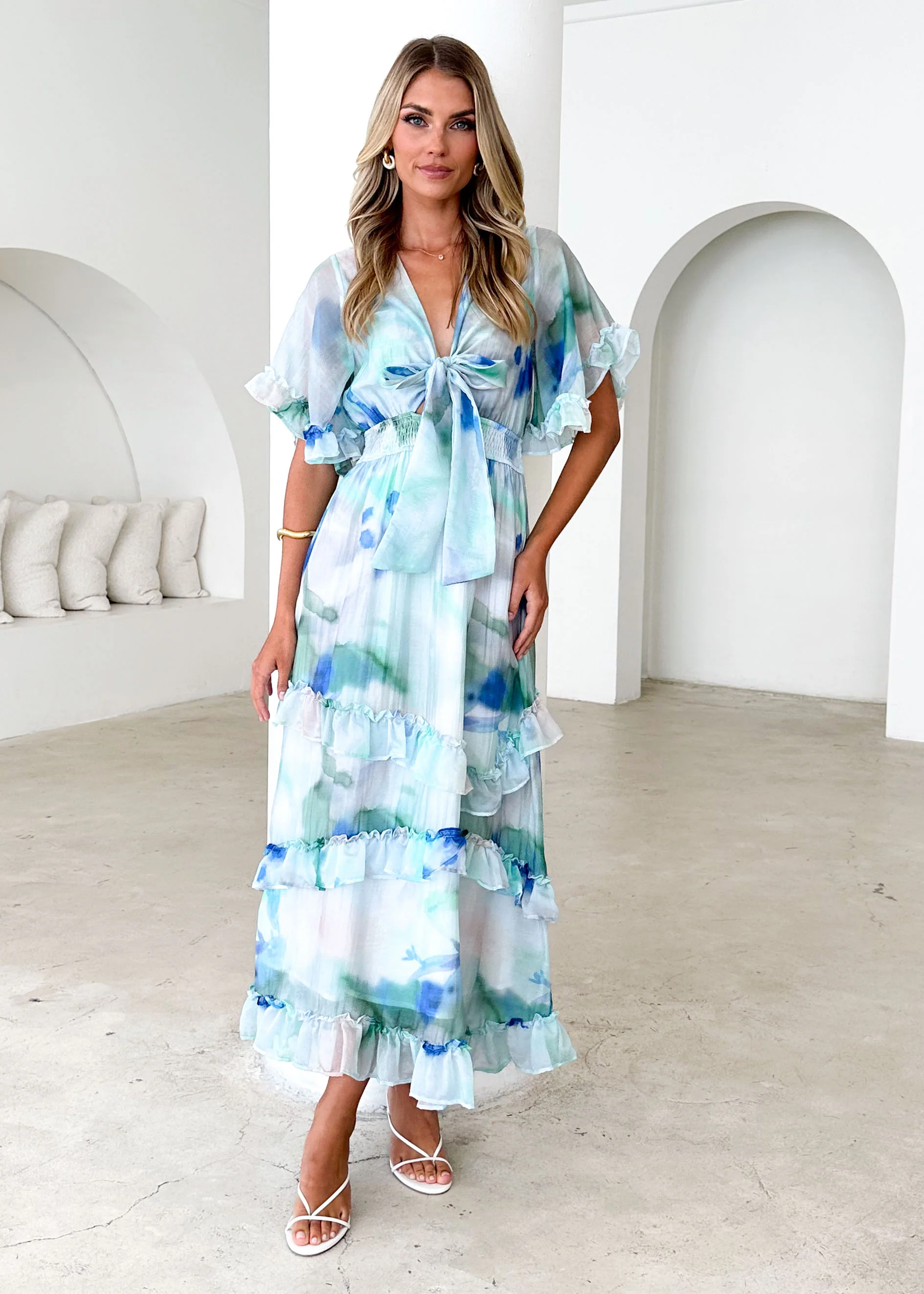 Hamilton Maxi Dress - Mint Haze - Honorern