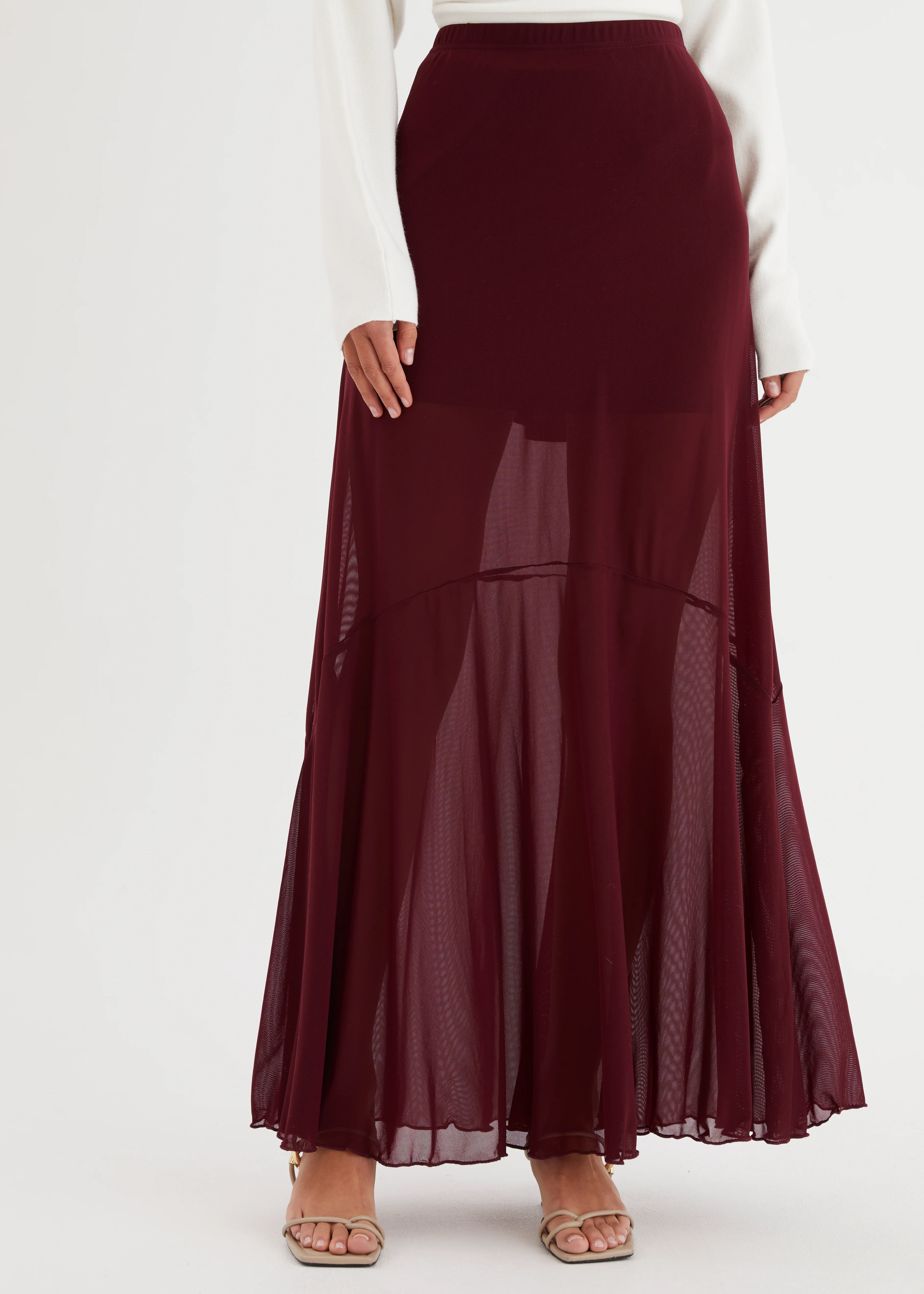 Alani Maxi Skirt - Wine - Honorern