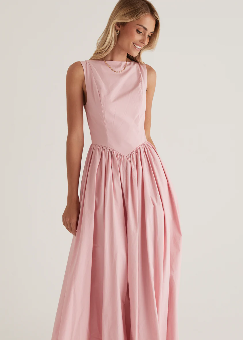 Bessie Maxi Dress - Pink - Honorern