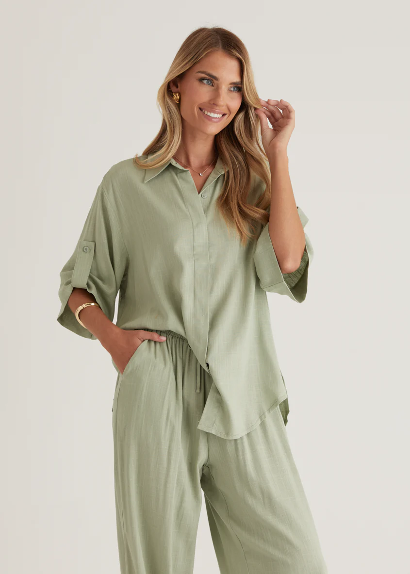 Kinsley Shirt - Sage - Honorern
