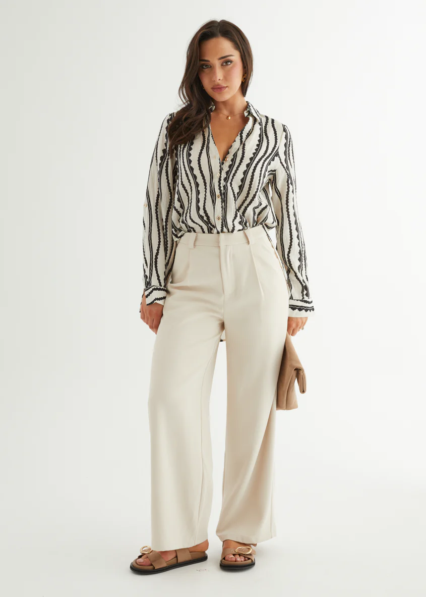 Lyrra Shirt - Monochrome Stripe - Honorern