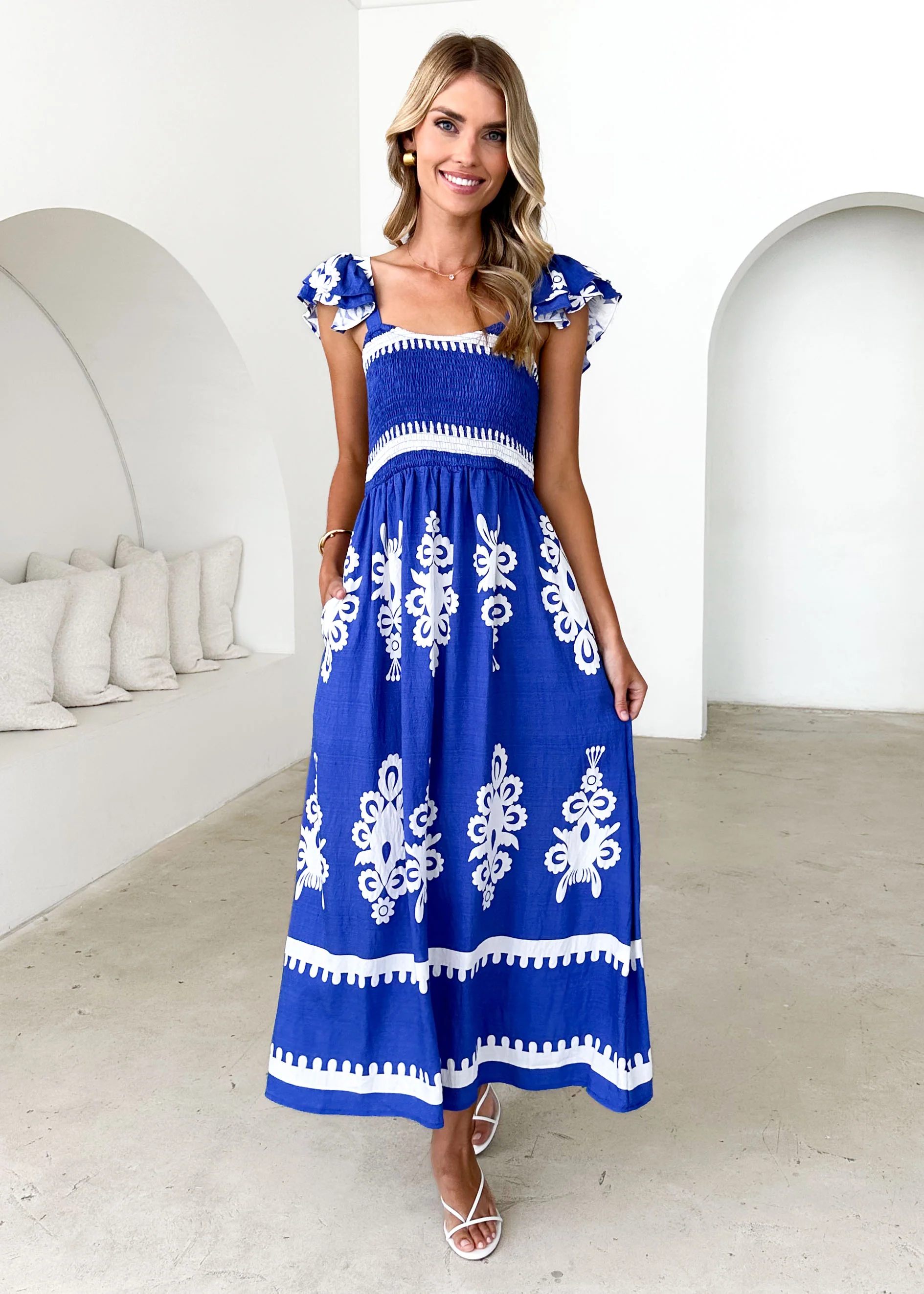 Outlaw Maxi Dress - Cobalt - Honorern