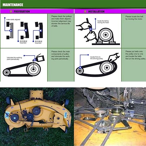 1/2 x 67' Cinghia del piatto di taglio del tosaerba Cinghia di trasmissione del trattore Crea con Kevlar Sostituisci per Cub Cadet MTD 754-04317 954-04317 954-04317A - Honorern