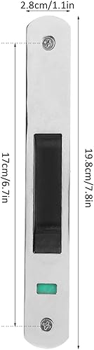 Blocco Baia Vetro Scorrevole Baia,Akozon 7.8x1.1 pollici Acciaio Inox Serratura per Porta Scorrevole in vetro semplice Serratura per porta patio con serratura a gancio per finestra - Honorern