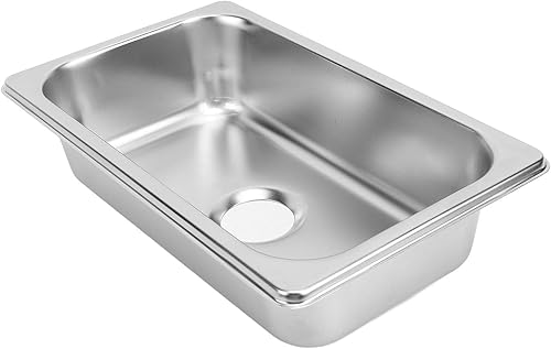Akozon Lavabo Rettangolare in Acciaio Inox RV 304 con Scarico Fognario 40 Mm per Barche, Caravan, Yacht, Barche (Spray Nero GR‑1465B) - Honorern