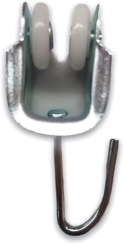 Puleggia binario tenda tenda da sole esterna - sacchetto di 5 ganci (colore argento) - Honorern