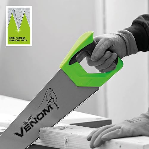 Draper Venom 82198 - Sega a mano per legno con doppia messa a terra, 350 mm, 8PPI - Lunghezza lama 35 cm - 82198 - Sega a mano per alberi e giardini - Honorern