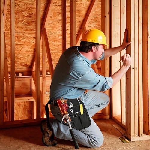 Marsupio Borsa Attrezzi, Piccola Borsa Degli Attrezzi Lavori Tecnici e Elettricisti Marsupio Cinturino Lavoro Tasche Utensili Cintura Impermeabile Supporto Kit Multi Tasca Strumento Fodero - Honorern