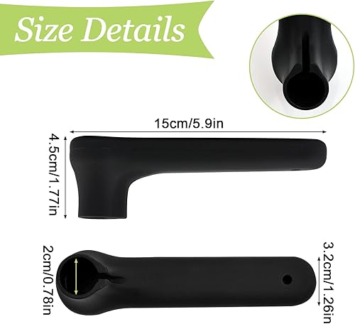 Copri Maniglia Della Porta, 2 Pezzi Nero Opaco in Silicone per Maniglie Della Porta, Proteggi Maniglia Porta Antistatici di Sicurezza per Porta Leve Piatte e Quadrate - Honorern
