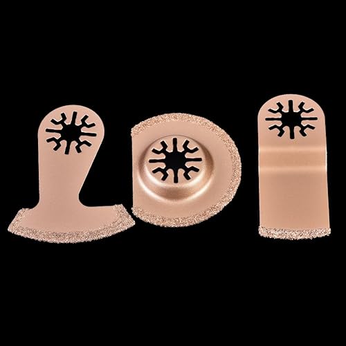 3 Pezzi Lame per Sega Oscillante, Multifunzione Lama per Sega al Carburo Lame Oscillanti Set per Lucidatura Cemento Grana Macinazione Rimozione Malta e Piastrelle di Ceramica - Honorern
