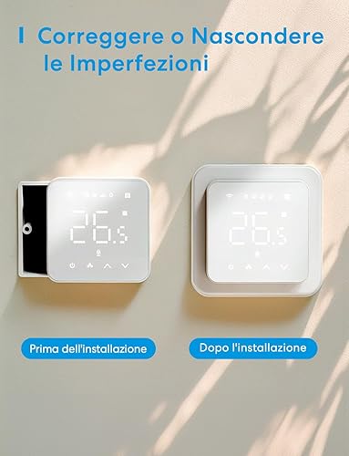 Placca a Parete per Scatola 503, Placca di Adattamento Termostato WiFi, Copri Cassetta per Cassetta 503, 12CM×12CM - Honorern