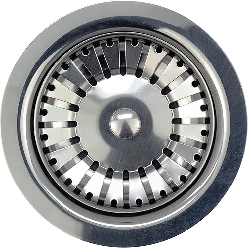 Wirquin 30723117 Piletta per lavello ø90 1 vasca, plastica e metallo, con troppopieno esterno, cromato - Honorern