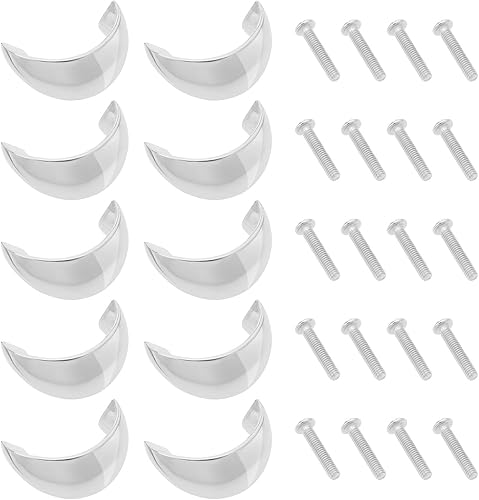 10 Set Maniglie Per Mobili Maniglie Per Armadio Con Distanza Dal Centro Di 32 Mm Maniglie Vintage In Argento Opaco Per Mobili Per Mobili Decorazione Cucina con Viti - Honorern