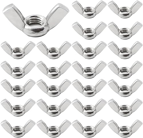 40 Pezzi Dadi con Alette/Orecchie,Dado a Farfalla,M3,Robusto e Durevole, antiruggine e anticorrosione, Adatto per macchinari, petrolchimico - Honorern