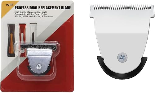 Lame di ricambio 2111 compatibili con Trimmer Wahl Sterling Mag 8841/8143/8700, adatte per Trimmer Sterling Mag 8779 e Beret 8841 (Silver) - Honorern