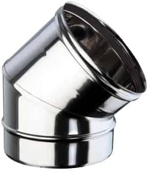 Gomito a 45° mono parete acciaio inox - Diametro: 130mm - Honorern