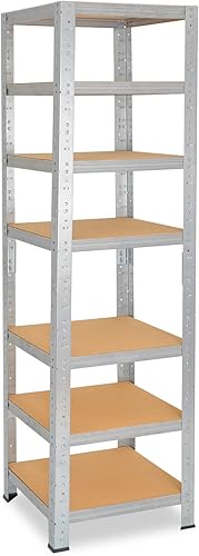 shelfplaza® 180x120x30cm HOME Scaffale metallo per carichi pesanti zincato con 7 ripiani con 125kg capacità di carico/Scaffali in metallo per garage come scaffali per ripostiglio o officina - Honorern