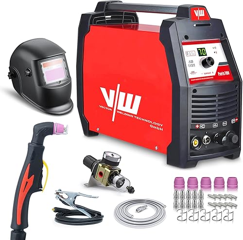 VECTOR Taglio al Plasma Dispositivo con 70 Ampere | Taglio fino a 20 mm - Accensione Pilota - 400 volt - con Tecnologia IGBT Taglierina al Plasma Display Digitale Plasma Cutter - Honorern