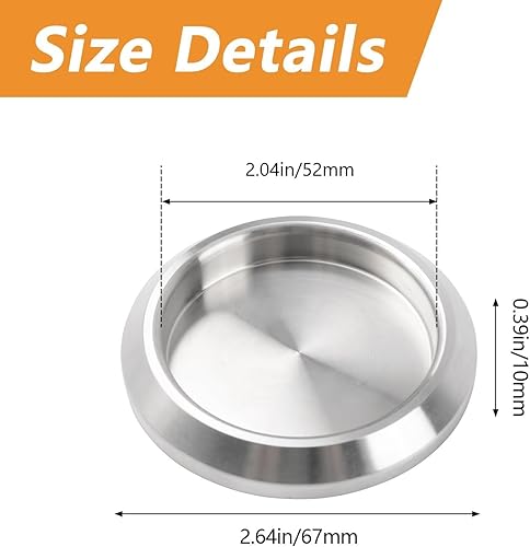 Confezione da 2 maniglie autoadesive per porta dell'armadio, maniglia scorrevole rotonda in acciaio inossidabile, maniglie da incasso per armadietti da cucina, maniglia invisibile, grigio - Honorern