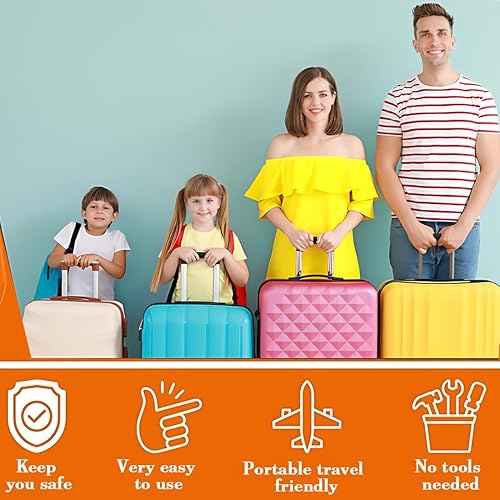 Serratura Portatile per Porta, Serrature Portatili Per Porta Blocco Di Sicurezza Privacy,Serratura Porte Hotel Serratura Portatile Da Viaggio Serratura Interna Portatile Aggiuntiva - Honorern