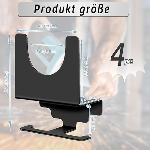 4 supporti per smerigliatrice angolare, per tutte le marche, per smerigliatrici da 10,2 – 12,7 cm, per smerigliatrici, taglierine, lucidatrici, smerigliatrici angolari per garage, officina, ecc - Honorern