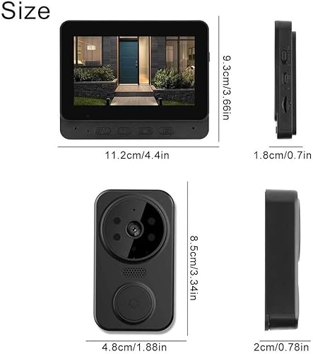 Videocitofono Senza Fili Del Campanello Del Citofono Schermo Da 4,3 Pollici Senza Fili Del Campanello Del Telefono Della Videocamera Di Sicurezza, Videocitofono Bidirezionale - Honorern