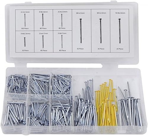 Rolson Tools 61293 - Assortimento di 550 chiodi - Honorern