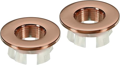 Trabocco Anello 2pz Lavello Rotondo Copertura Lavabo Rivestimento Ottone Inserto Foro Rotondo Tappi per Cucina Bagno Rosa Oro - Honorern