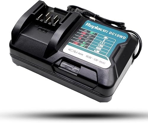 Caricatore DC10WD Sostituisci per Makita Akku 10.8V 12V BL1021B BL1041B BL1015 BL1016 197396-9 BL1040B BL1040 BL1020B 197406-2 / DC10WD DC10SB DC10WC DF031D DF0331D TD110D JR103D - Honorern