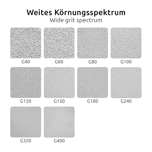 Shark Carte abrasive velcrate, 133 x 80 mm, 8 fori, p. Levigatrici orbitali, Corindone normale (50 Pz.) G120 - Honorern