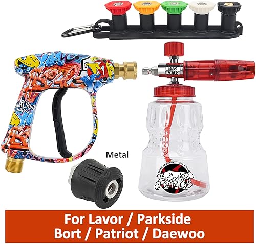 Pistola a spruzzo per idropulitrice M22- ID14MM e set lancia schiuma neve per Lavor, per Vax, per Elitech, per lavaggio auto, per pulizia auto - Honorern